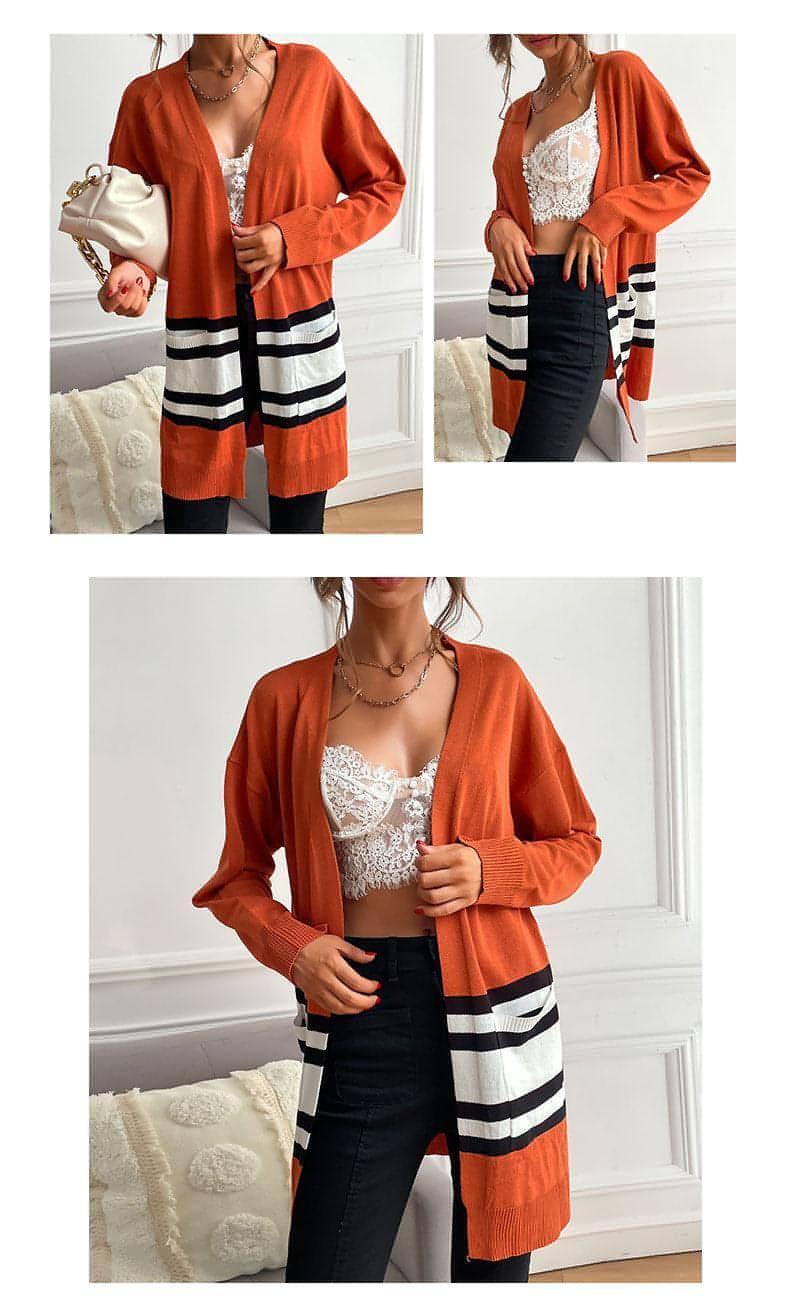 Women's Thin Loose And Thin Knitted Long-sleeved Sweater Coat - Which Mark
