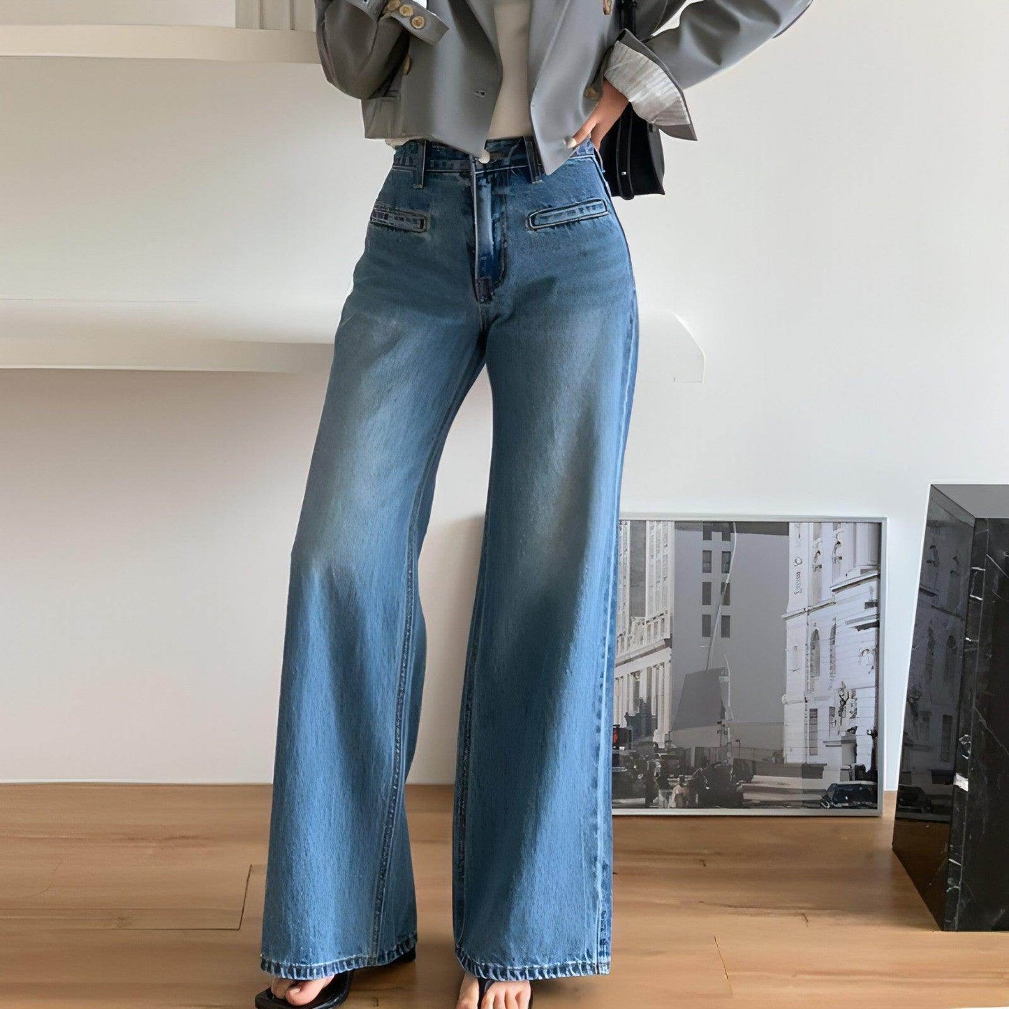 Retro High Waist Slimming Jeans Women - Which Mark
