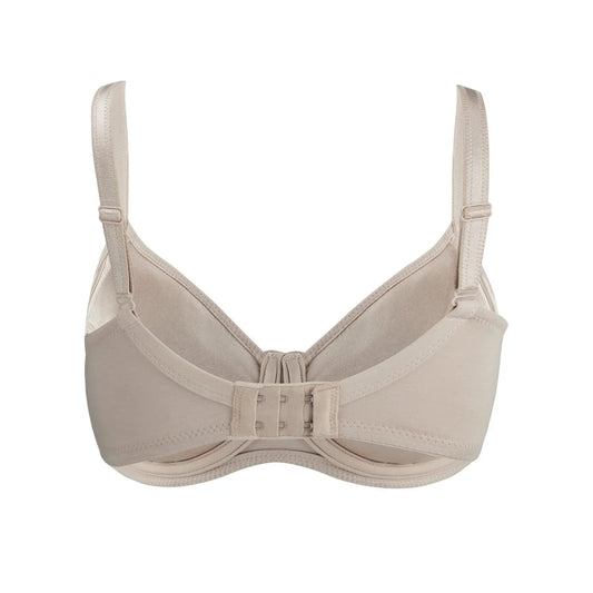 Ivory-Underwired Silk & Organic Cotton Full Cup Bra with removable - Which Mark
