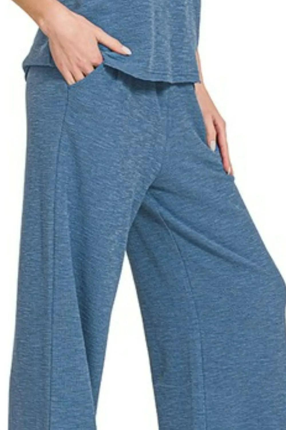 Zenana Cotton Slub Tank & Pants Set - Which Mark