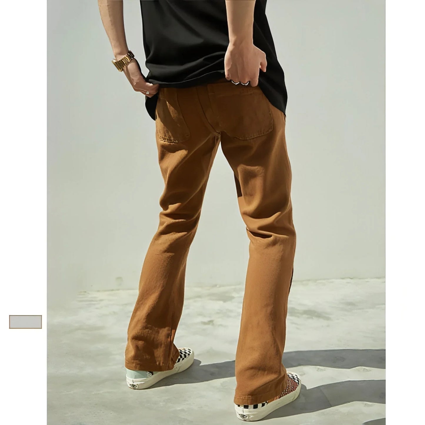 New Spring Breasted Zipper Cargo Jeans Men - Which Mark