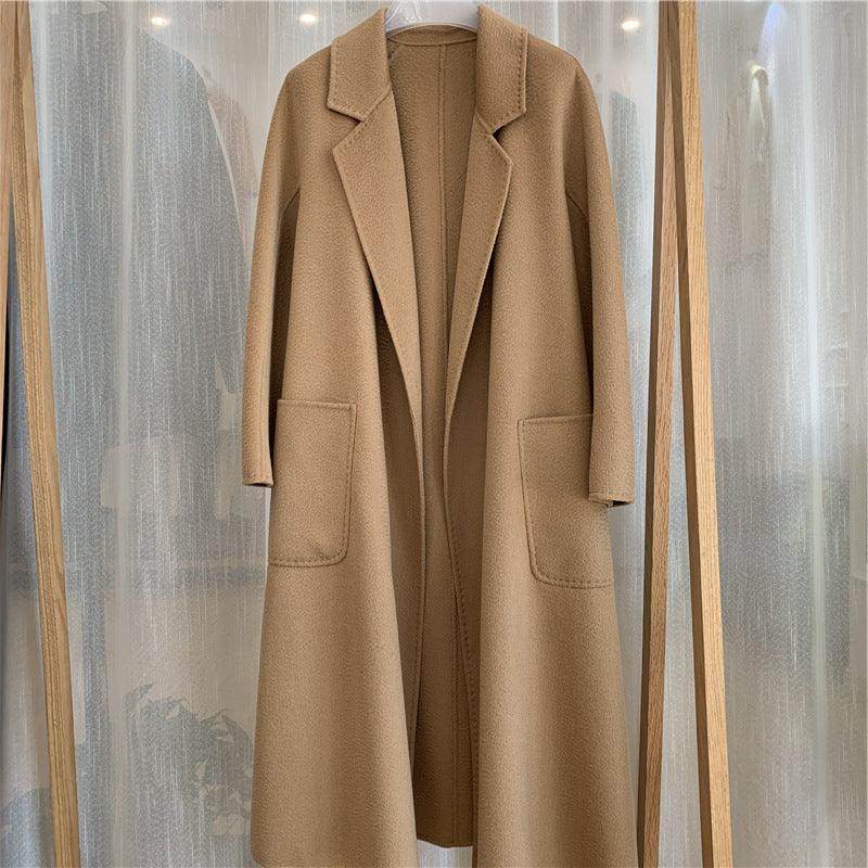 Water Ripple Cashmere Women's Long Reversible Coat – Luxury & - Which Mark