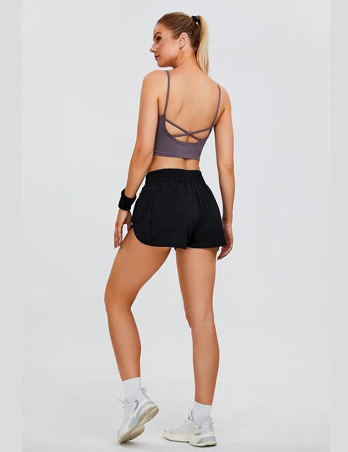 Blooming Jelly Women's Quick-Dry Running Shorts Workout Sport Layer Active Shorts with Pockets 1.75 - Which Mark