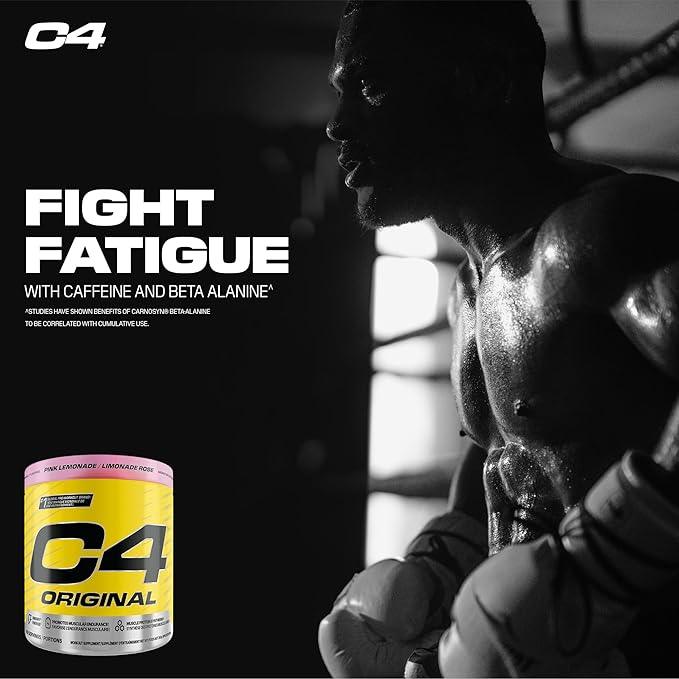 Cellucor C4 Original Pre Workout Powder - Sugar Free Preworkout Energy for Men & Women - 150mg Caffeine, Beta Alanine, Creatine - Pink Lemonade, 60 Servings - Which Mark