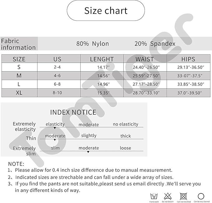 TomTiger Yoga Shorts for Women Tummy Control High Waist Biker Shorts Exercise Workout Butt Lifting Tights Women's Short Pants - Which Mark
