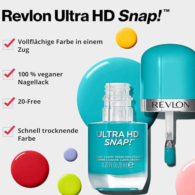 REVLON Ultra HD Snap Nail Polish, Glossy Nail Color, 100% Vegan Formula, No Base and Top Coat Needed, 001 Early Bird, 0.27 Fl Oz/ 8ml - Which Mark