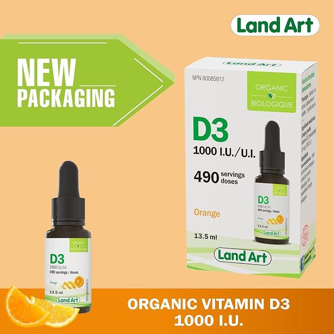 Certified Organic Vitamin D3 Drops - 490 servings - 1000 IU per drop - Immune System Support - Non-GMO - Gluten-Free - Made in Canada - 13.5 ml (Pack of 1) - Which Mark