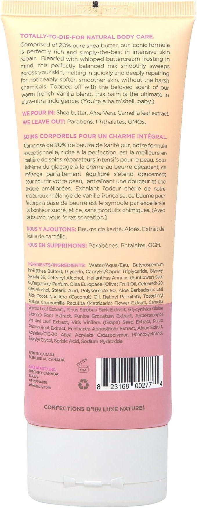 Cake Beauty Heavy Cream Smoothing Body Butter Balm Body Lotion – Shae Butter, Aloe Vera & Green Tea Body Lotion For Women – Soothing, Hydrating Lightweight Vegan Moisturizer For Dry Skin Climate Pledge Friendly - Which Mark
