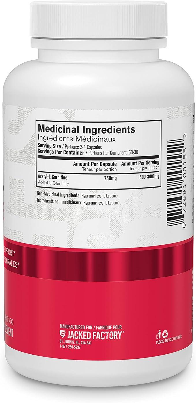 Acetyl L Carnitine Supplement 750mg - Extra Strength L-Carnitine (ALCAR) for Energy, Mood Improvement, Memory & More - 120 Capsules - Which Mark