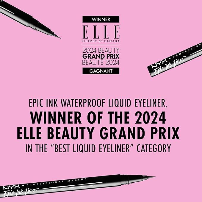 NYX PROFESSIONAL MAKEUP, Epic Ink Liner, Liquid Eyeliner, Waterproof, Matte finish - BLACK - Which Mark