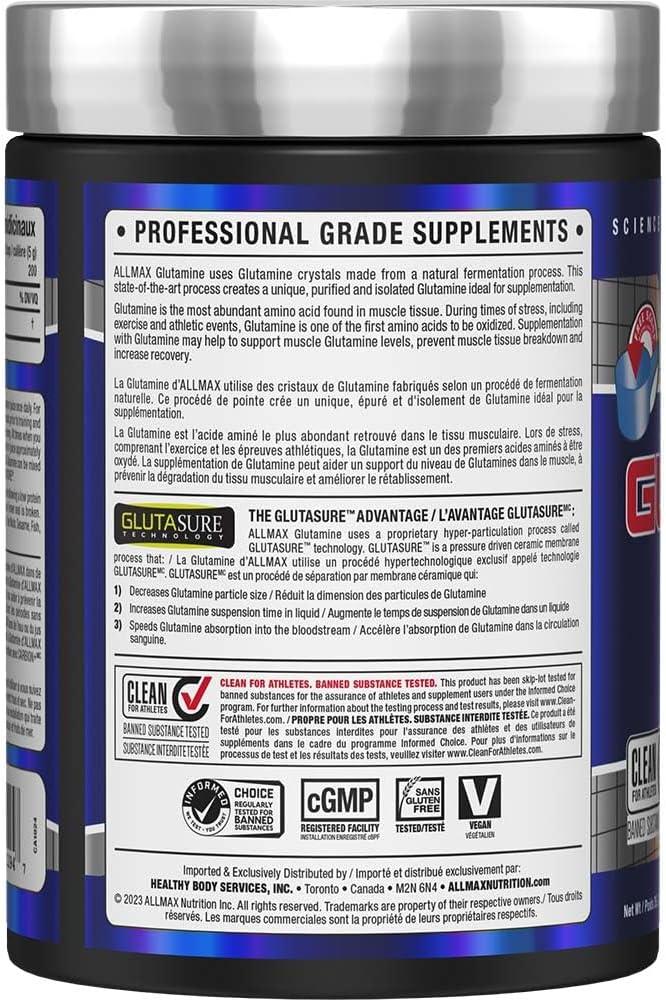ALLMAX Nutrition - Glutamine Powder - 100% Pharmaceutical Grade - 1000 Gram, 1000-Gram - Which Mark