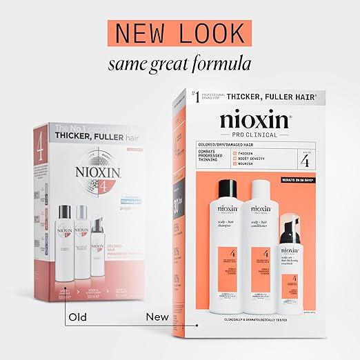 Nioxin Scalp + Hair Thickening System Kits | For Natural, Colored, & Damaged Hair with Light to Progressed Thinning | Strengthen & Boost Hair Density with Niacinamide & Biotin | 3 Month Supply - Which Mark