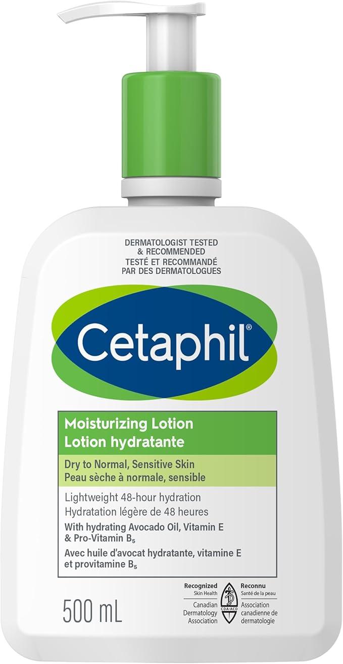 Cetaphil Moisturizing Lotion, Hydrating Body Lotion & Moisturizer for Sensitive & All Skin Types, Fragrance Free, Hypoallergenic, Non-Comedogenic, Dermatologist Recommended, 500 ml - Which Mark