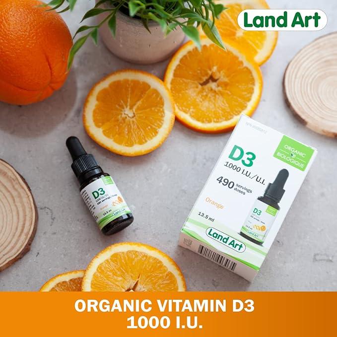 Certified Organic Vitamin D3 Drops - 490 servings - 1000 IU per drop - Immune System Support - Non-GMO - Gluten-Free - Made in Canada - 13.5 ml (Pack of 1) - Which Mark