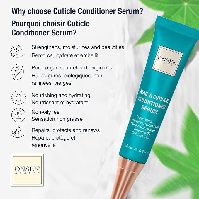 Onsen Cuticle Cream, Cuticle Oil in Deep Action - Japanese Natural Minerals Nail Care Serum and Butter, Soothe, and Strengthen Cuticles and Nails, Visible Results, Non-Greasy - 15ml - Which Mark
