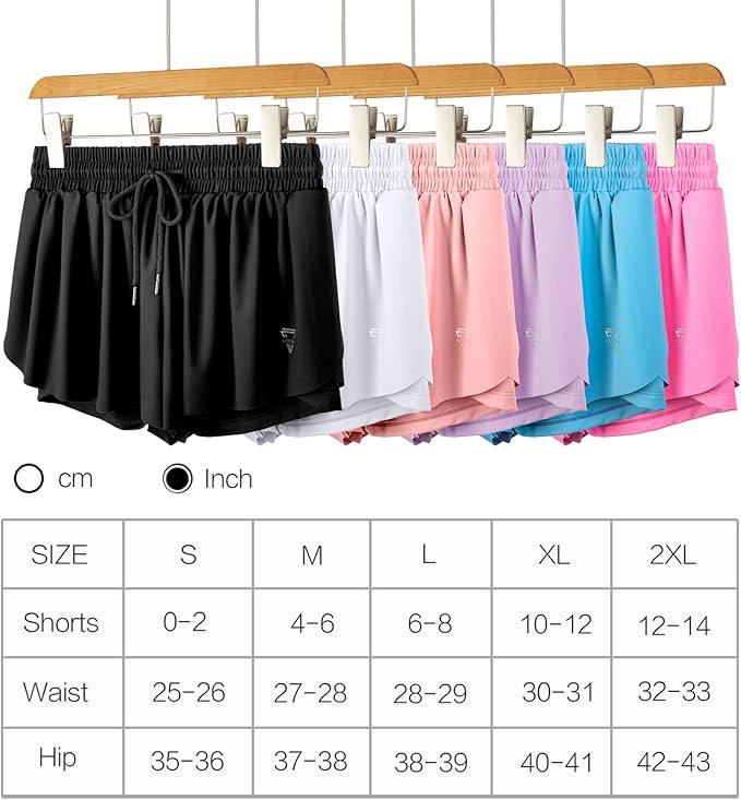 Blaosn Flowy Athletic Shorts for Women Gym Yoga Workout Running Tennis Skirt Comfy Skort Lounge Cute Clothes Casual Summer - Which Mark