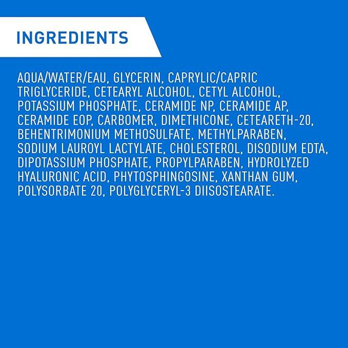CeraVe Moisturizing Lotion, Daily Lightweight Lotion with Hyaluronic Acid & Ceramides for Women and Men. Suitable for Dry & Sensitive Skin, Fragrance-Free, Non-Comedogenic & Allergy Tested, 473 mL - Which Mark