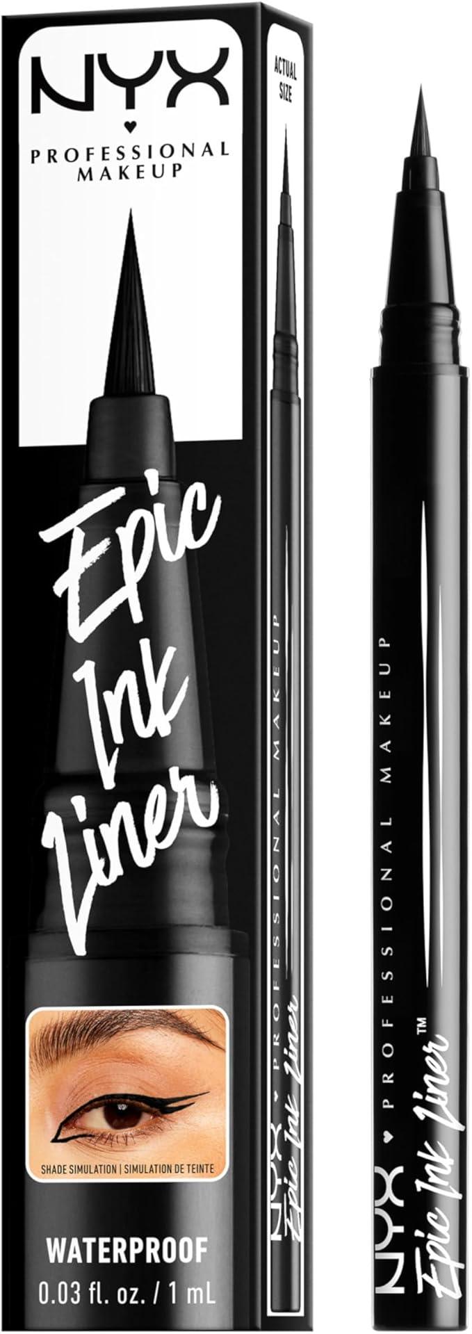 NYX PROFESSIONAL MAKEUP, Epic Ink Liner, Liquid Eyeliner, Waterproof, Matte finish - BLACK - Which Mark