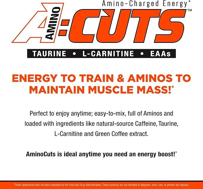 ALLMAX Nutrition ACUTS - Amino Acid Powder Supplement with Taurine, L-Carnitine, Green Coffee Bean Extract - Blue Raspberry - 252 g - Which Mark