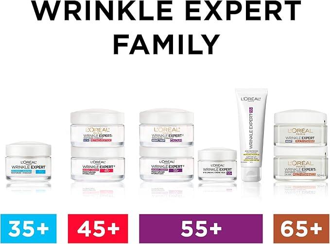 L’Oréal Paris Wrinkle Expert 35+ Anti Aging Day & Night Moisturizing Cream, With Collagen to Reduce the Look of Wrinkles, Provides 24HR Hydration, 50mL - Which Mark