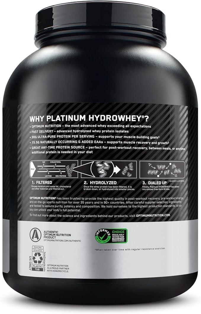 OPTIMUM NUTRITION Platinum HydroWhey, Turbo Chocolate 3.5lb - Which Mark
