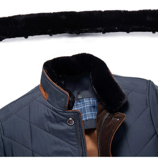 Dad's Warm Leisure Cotton-padded Coat Stand-up Collar Thick Coat Men - Which Mark