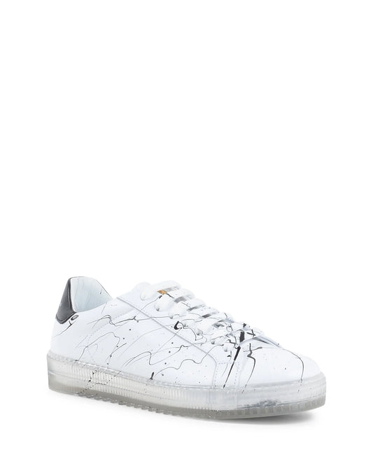 Splatter Sneaker - White Black - Which Mark