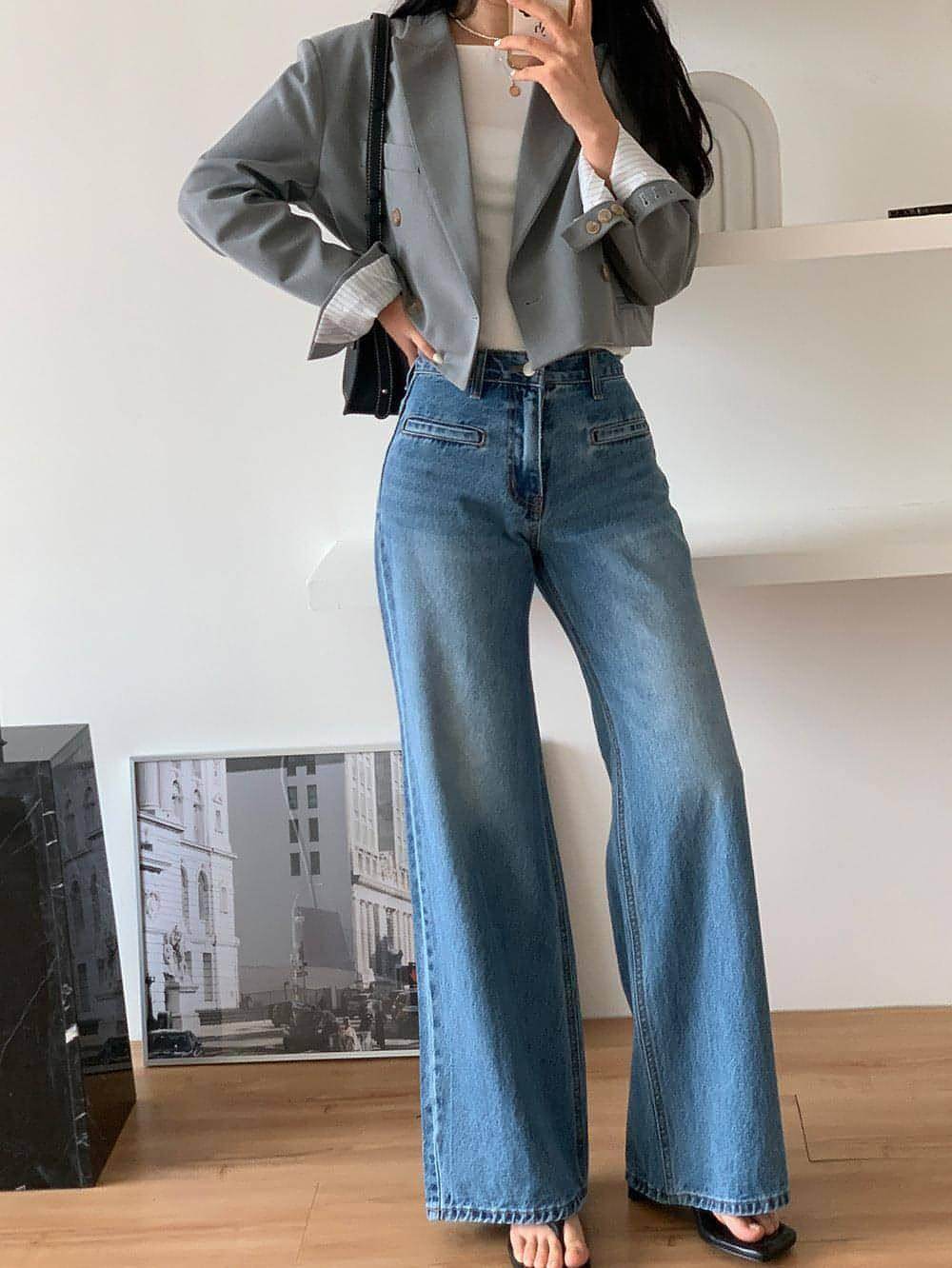 Retro High Waist Slimming Jeans Women - Which Mark