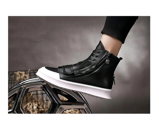 PU leather Men Boots Winter Ankle Boots - Which Mark