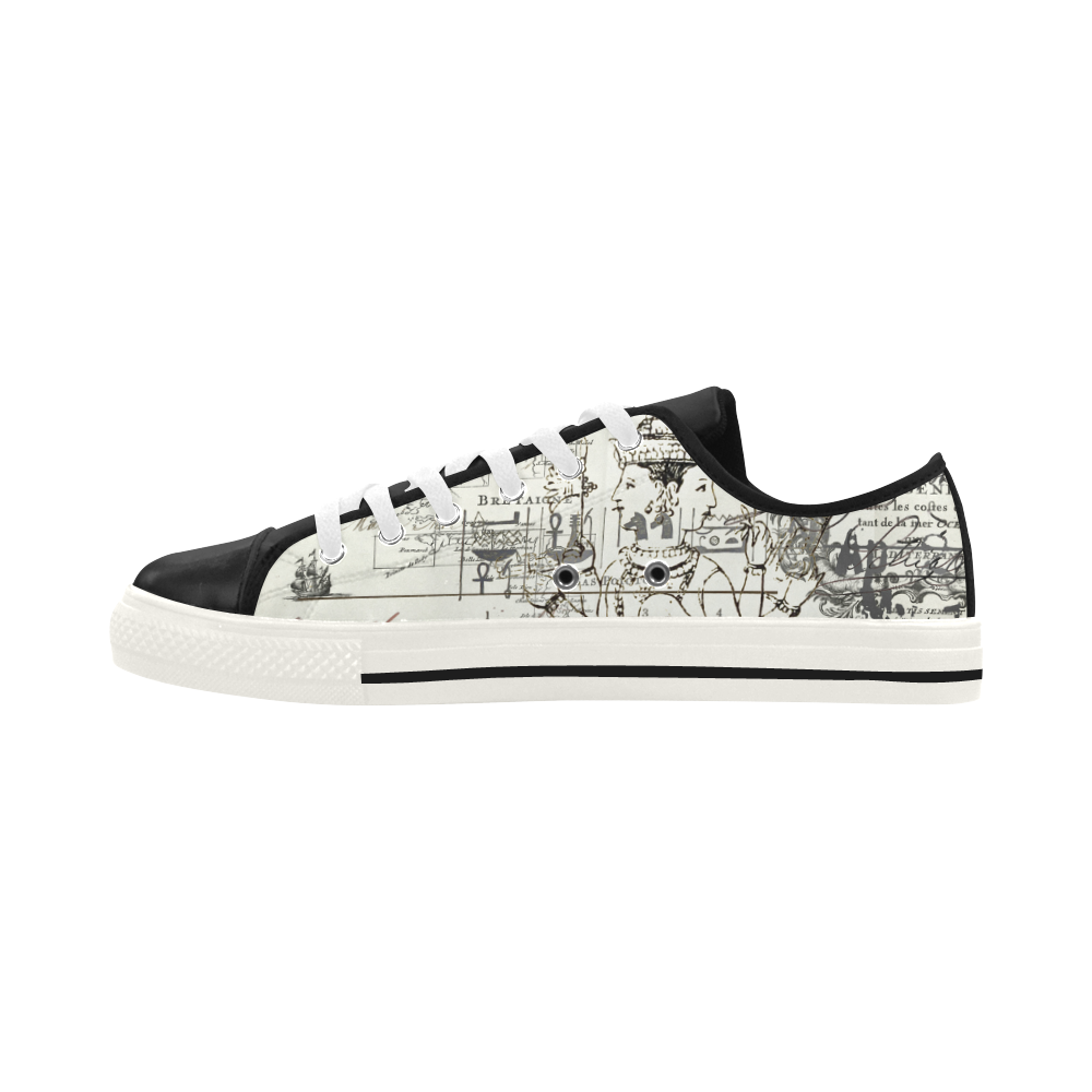 MAP AND SOME ILLUSTRATIONS Low Top Action Leather Men's Shoes - Which Mark