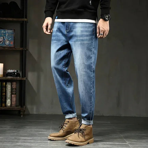 Jeans Loose Plus Fat Plus Size Harem Trousers Stretch Feet Jeans Men - Which Mark
