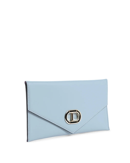 Leather Envelope Clutch - Light Blue - Which Mark