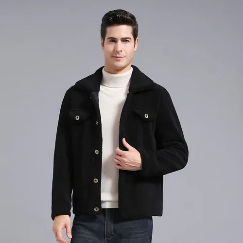 Grain Fleece Men Jacket Autumn And Winter New Style - Which Mark