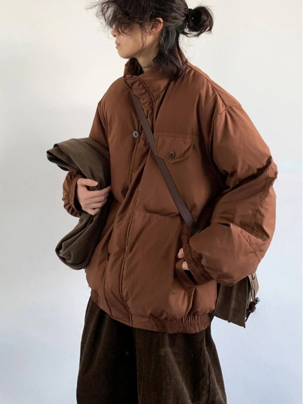 Stand Collar Workwear Cotton-padded Coat For Men Loose Cotton Padded - Which Mark