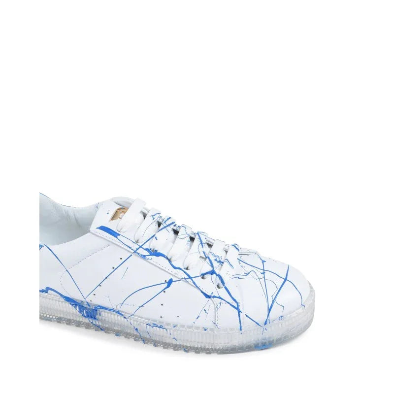 Splatter Sneaker - White Light Blue - Which Mark