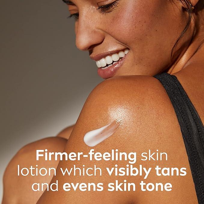 NIVEA Q10 Firming + Glow Body Lotion | Firmer-Feeling Skin | Gradual Tanning Lotion without sun exposure |Firming Body Lotion | Daily Moisturizer | For all skin types | 400mL - Which Mark