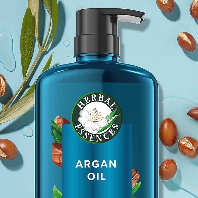 Herbal Essences Pure Plants Argan Oil Shampoo and Conditioner Set, with Certified Camellia Oil and Aloe Vera, For All Hair Types, Especially Damaged Hair, 1.2 L Total (2 Count of 600 mL Each) - Which Mark