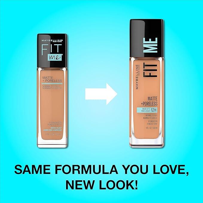 Maybelline New York Fit Me Matte + Poreless Foundation Makeup, Ultra-Lightweight Formula Controls Shine, for Normal to Oily Skin, Natural Ivory, 112, 30 ml - Which Mark