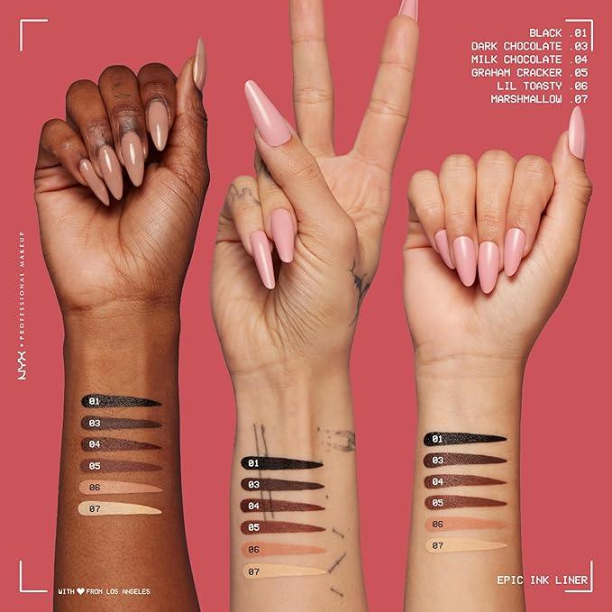 NYX PROFESSIONAL MAKEUP, Epic Ink Liner, Liquid Eyeliner, Waterproof, Matte finish - BLACK - Which Mark