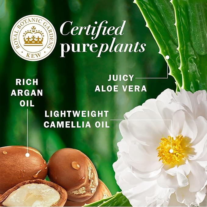 Herbal Essences Pure Plants Argan Oil Shampoo and Conditioner Set, with Certified Camellia Oil and Aloe Vera, For All Hair Types, Especially Damaged Hair, 1.2 L Total (2 Count of 600 mL Each) - Which Mark