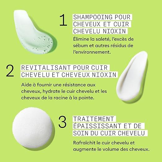 Nioxin Scalp + Hair Thickening System Kits | For Natural, Colored, & Damaged Hair with Light to Progressed Thinning | Strengthen & Boost Hair Density with Niacinamide & Biotin | Trial Size | 1 Month Supply - Which Mark