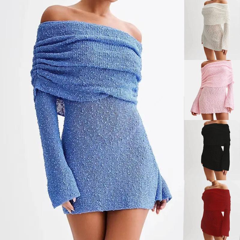 25 Edition – Off-Shoulder Knit Bodycon Dress - Which Mark