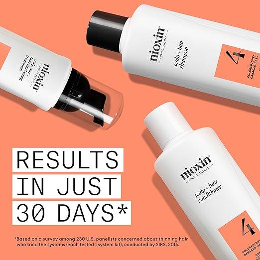 Nioxin Scalp + Hair Thickening System Kits | For Natural, Colored, & Damaged Hair with Light to Progressed Thinning | Strengthen & Boost Hair Density with Niacinamide & Biotin | 3 Month Supply - Which Mark