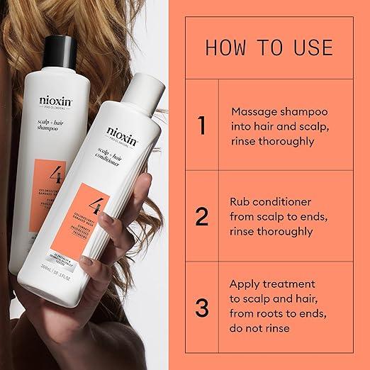 Nioxin Scalp + Hair Thickening System Kits | For Natural, Colored, & Damaged Hair with Light to Progressed Thinning | Strengthen & Boost Hair Density with Niacinamide & Biotin | 3 Month Supply - Which Mark