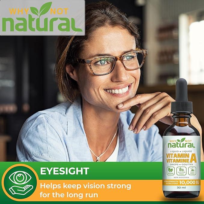 Vitamin A Drops 10000 IU - Liquid retinyl Palmitate with Coconut MCT Oil, Vegan micellized VIT A Supplement for Skin and Acne - Which Mark