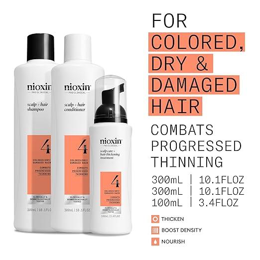Nioxin Scalp + Hair Thickening System Kits | For Natural, Colored, & Damaged Hair with Light to Progressed Thinning | Strengthen & Boost Hair Density with Niacinamide & Biotin | 3 Month Supply - Which Mark
