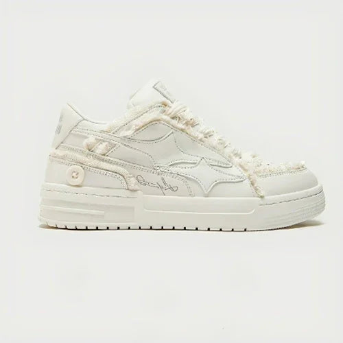 Korean Style Casual Breathable White Shoes Men - Which Mark