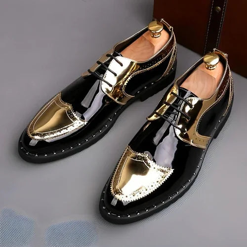 Summer British pointed casual leather shoes Men - Which Mark