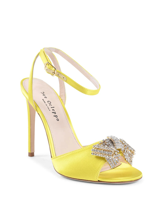 Satin Bow Sandal - Yellow - Which Mark