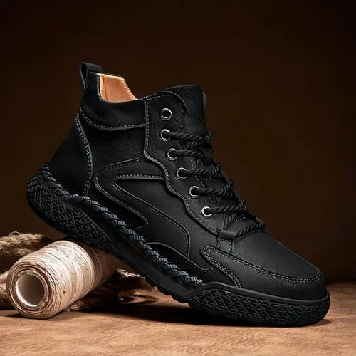 Winter Plush Insulated High Top Leather Shoes Men - Which Mark